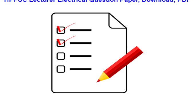 HPPSC Lecturer Electrical Question Paper, Download, PDF