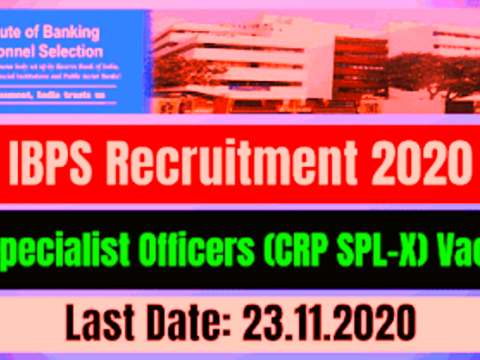 IBPS Specialist Officer X Recruitment 2020 – Apply