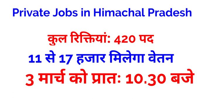 Private Jobs in Himachal Pradesh