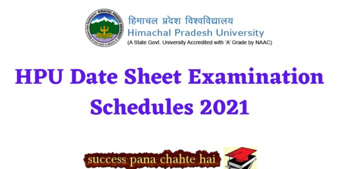 HPU Date Sheet Examination Schedules 2021