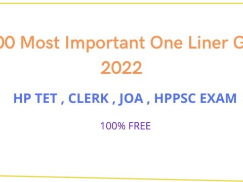 600 Most Important One Liner GK 2022