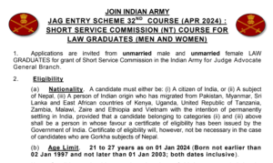 INDIAN ARMY RECRUITMENT NOTIFICATION FOR GRADUATE READ 2023