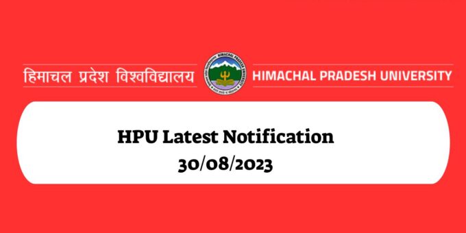 HPU Latest Notification 30082023