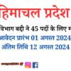 Himachal Pradesh Jal Shakti Department Baddi invited applications for 45 posts, read notification
