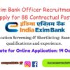 India Exim Bank Officer Recruitment 2024 Apply For 88 Contractual Posts