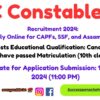 Ssc Constable Gd Recruitment 2024 Apply Online For Capfs, Ssf, And Assam Rifles