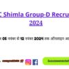 Hppsc Shimla Group D Recruitment 2024