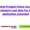 Himachal Pradesh Police Constable Recruitment Last Date For Online Application Extended