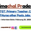 HP PGT, TGT, Primary Teacher, Computer , Staff Nurse other Posts Jobs 2024