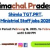 Shimla TGT,PRT,Ministrial Staff jobs 2025