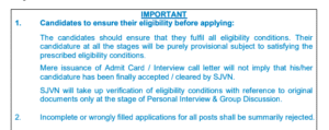 SJVN Executive Trainee Recruitment 2025