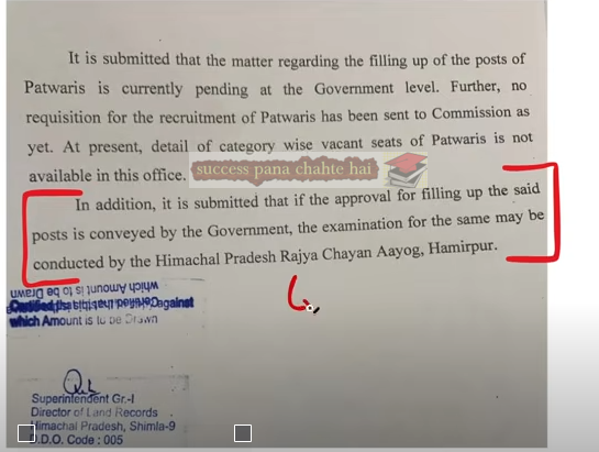 HP Patwari Vacancy Update 2025