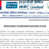 NHPC Non-Executive Recruitment Notice