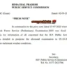Himachal Pradesh Forest Service (Preliminary) Exam-2025