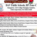 DAV Recuitment Test HP ZONE C invite Online Application 2025