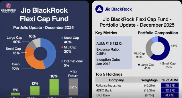 Jio BlackRock Flexi Cap Fund Portfolio Update – December 2025